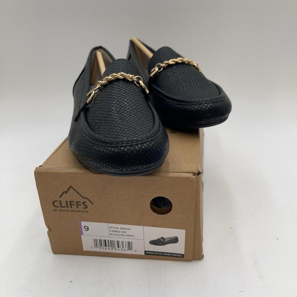 Cliffs By White Mountain Genius Shoes Womens Black Loafer Flats Comfort Size 9